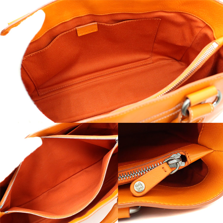 celine shoulder luggage tote price - celine orange leather handbag boogie